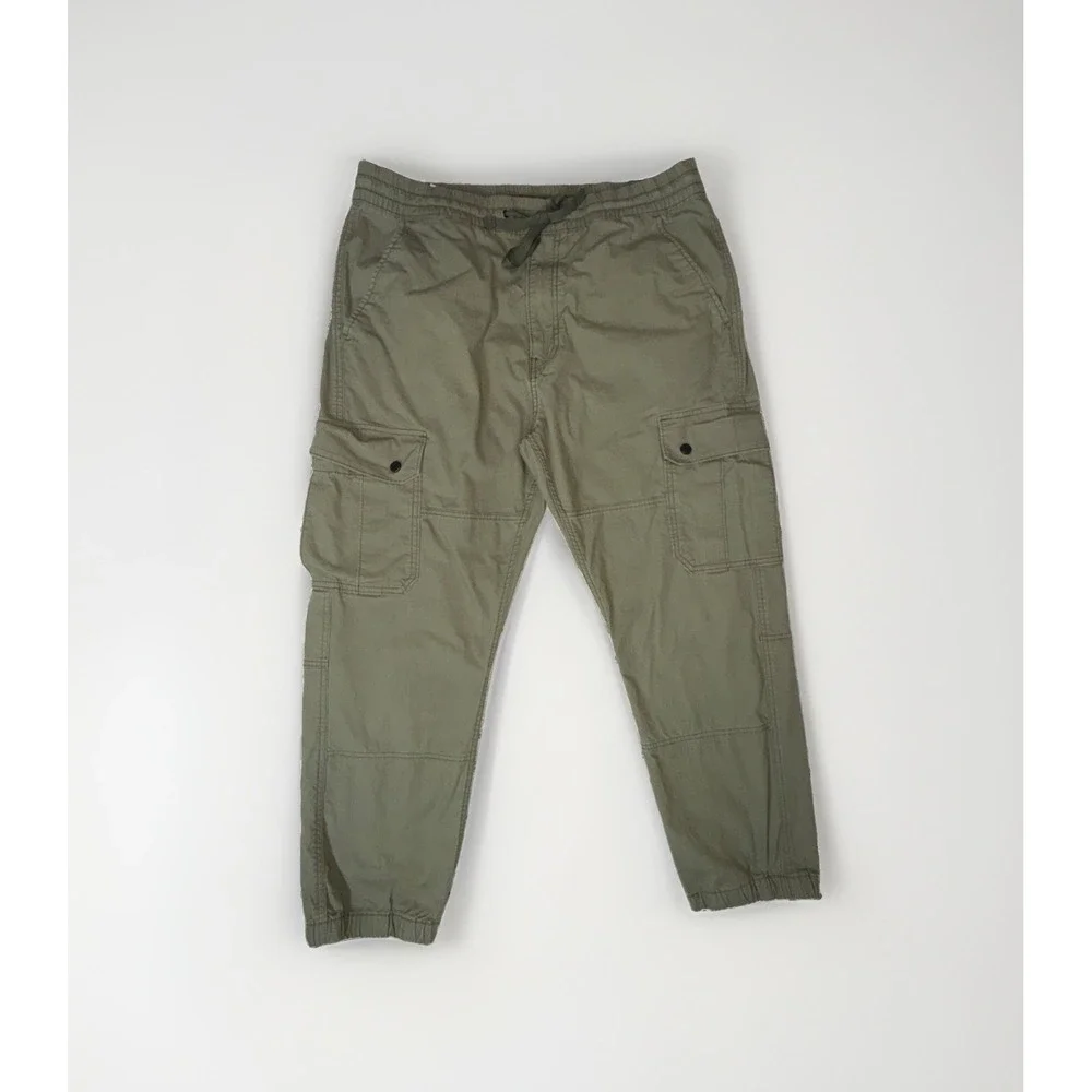 Levis Men's Army Green Cargo Joggers Pants Size Large  34X27.5 Drawstring Waist